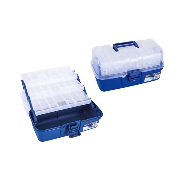 Jarvis Walker 3 Tray Clear Top Fishing Tackle Box - Tackle Storage Box -Tool Box