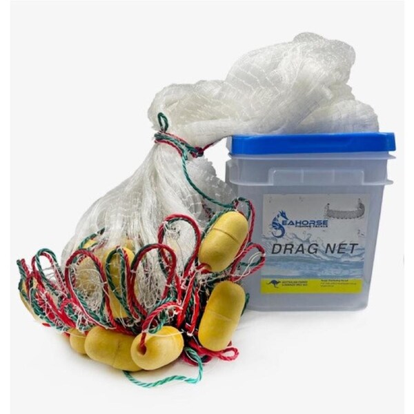 Seahorse 50ft Mono Bait Net with 1 Inch Mesh - 6ft Drop - Drag Net