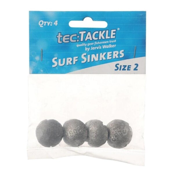 4 Pack of Jarvis Walker Size 2 Surf Sinkers