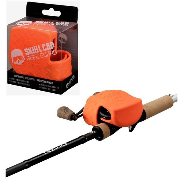 13 Fishing Orange Skull Cap Reel Guard Low Profile Baitcaster Fishing Reel Cover