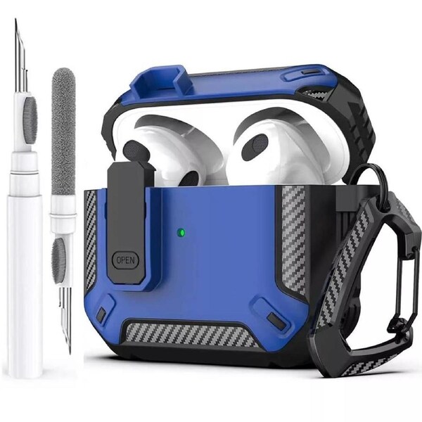 Blue For Apple Airpods 2 Pro Case Cover 2nd Generation Noise Cancellation With Clean Pen