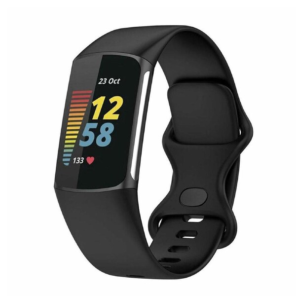 Black Replacement Bands for Fitbit Charge 5 6 Band Tracker Fitness Strap Wristbands