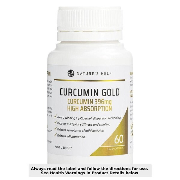 Nature's Help High Absorption Curcumin Gold 396mg - 60 Capsules