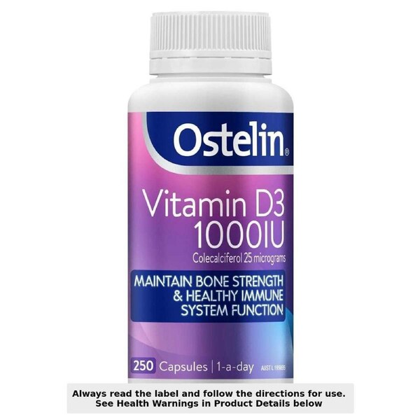 Ostelin Vitamin D3 1000iu 250 Capsules
