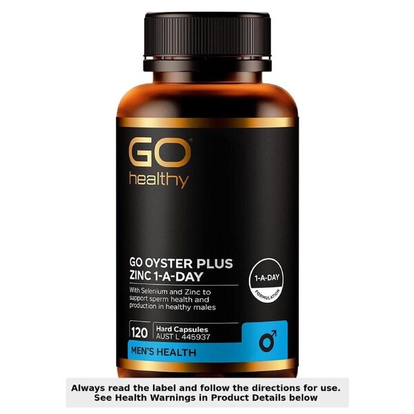 GO Healthy Oyster Plus Zinc 1-A-DAY 120 Vege Capsules