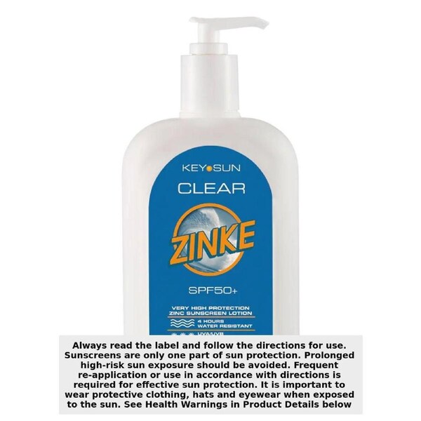 Key Sun Zinke Clear Zinke SPF 50+ 500g Pump