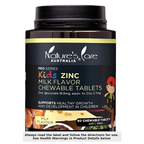 Nature's Care Pro Kids Zinc 60 Chewable Tablets