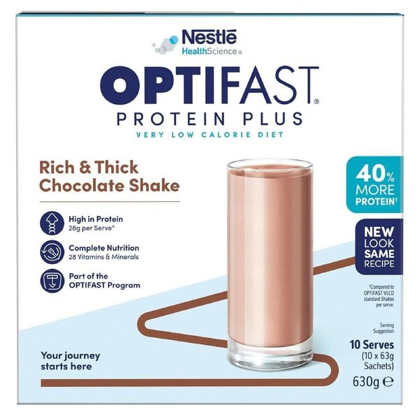 Optifast Protein Plus Shake Chocolate 10 x 63g