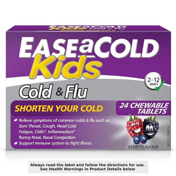 Ease a Cold Kids Cold & Flu Relief 24 Chewable Tablets