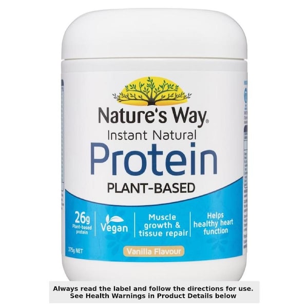 Nature's Way Instant Natural Plant Based Protein Powder Vanilla 375g