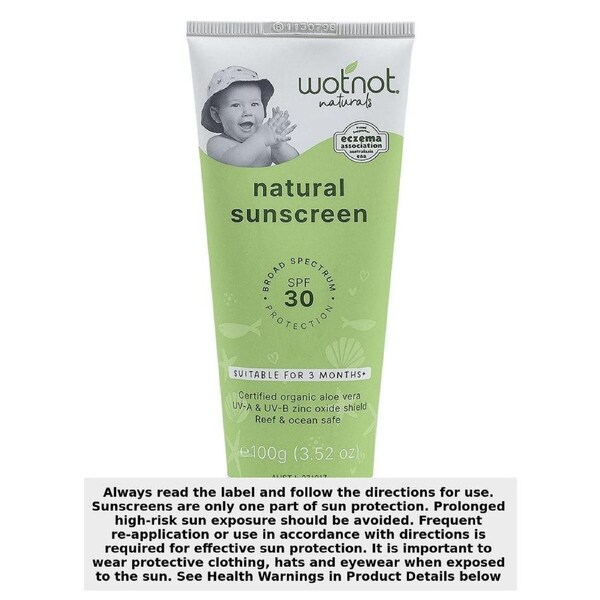 Wotnot Natural Sunscreen for Babies SPF30 100g