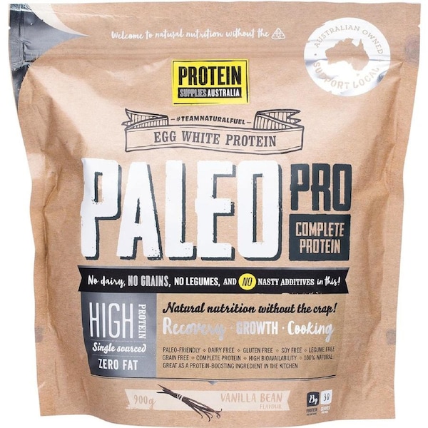 Protein Supplies Australia Paleo Pro Egg White Protein Vanilla Bean 900g