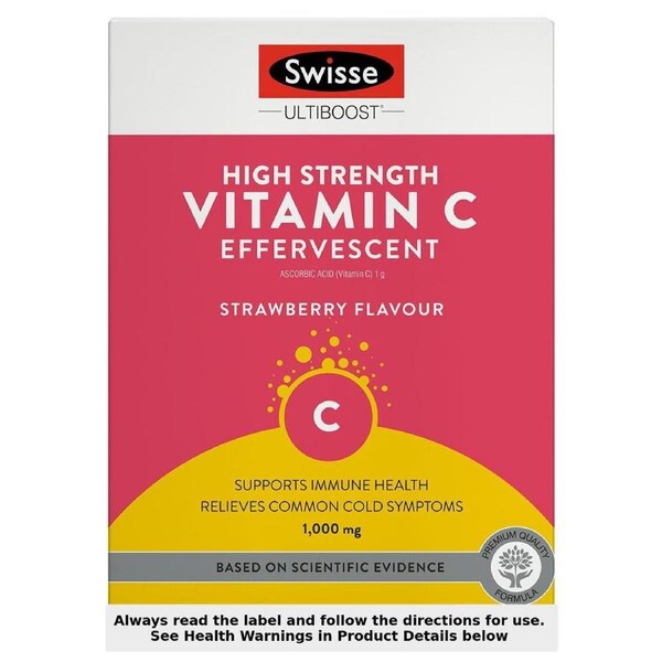 Swisse Ultiboost High Strength Vitamin C 60 Effervescent Tablets