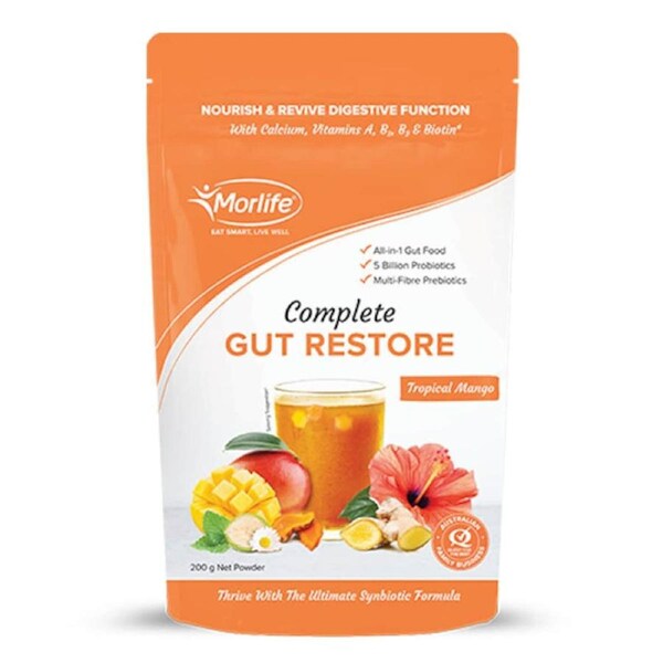 Morlife Complete Gut Restore Powder Mango 200g