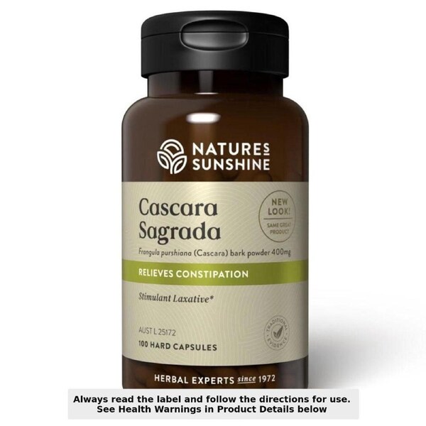 Nature's Sunshine Cascara Sagrada 400mg 100 Capsules