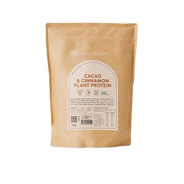 Bare Blends Plant Protein Powder Cacao & Cinnamon 750g