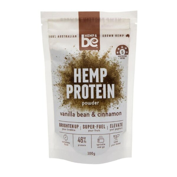 HEMP & be Hemp Protein Powder - Vanilla Bean & Cinnamon 100g