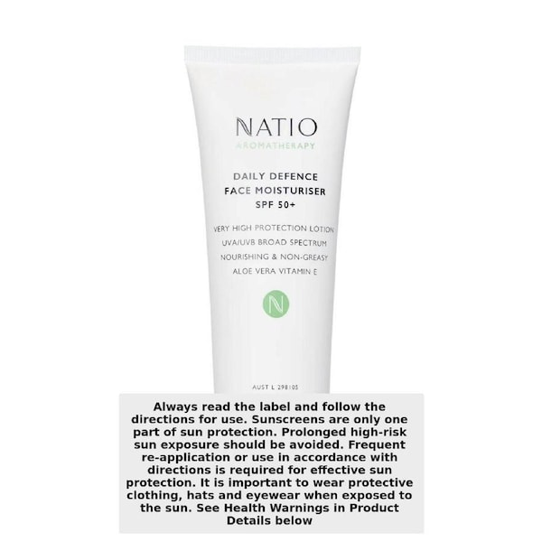 Natio Daily Defence Face Moisturiser SPF50+ 100ml
