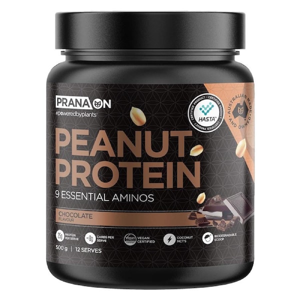PranaOn Vegan Peanut Protein Powder Chocolate 500g