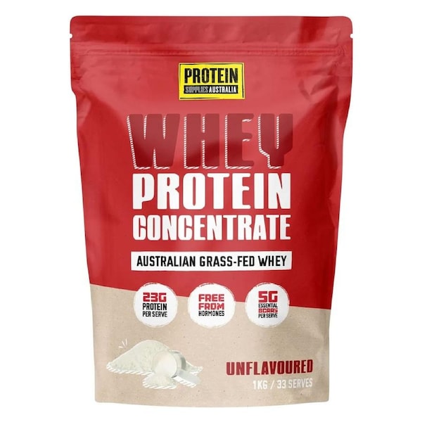Protein Supplies Australia Whey Protein Concentrate Unflavoured 1kg