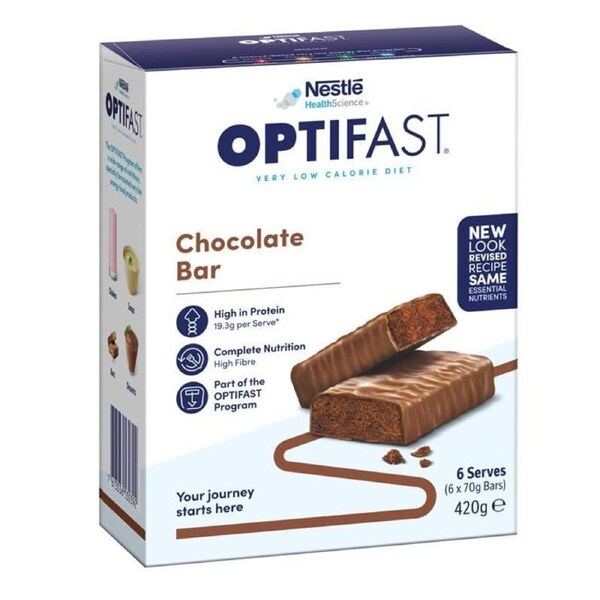 Optifast Vlcd Bars Chocolate 6 x 70g