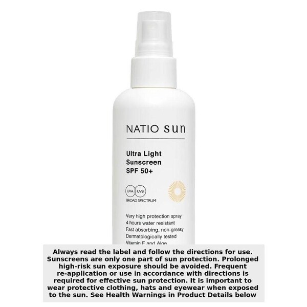 Natio Sun Ultra Light Spray Sunscreen SPF50+ 200ml