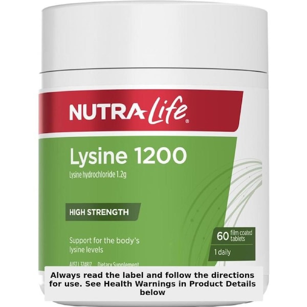 Nutra-Life Lysine 1200mg 60 Tablets