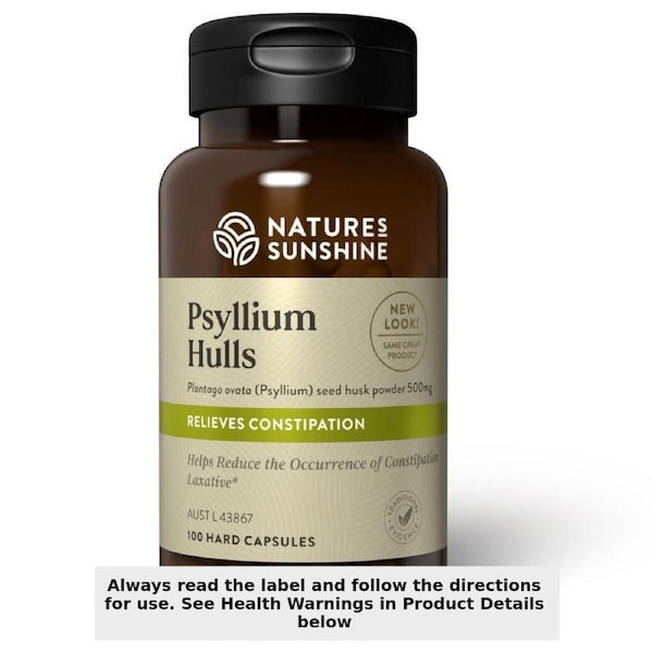 Nature's Sunshine Psyllium Hulls 500mg 100 Capsules