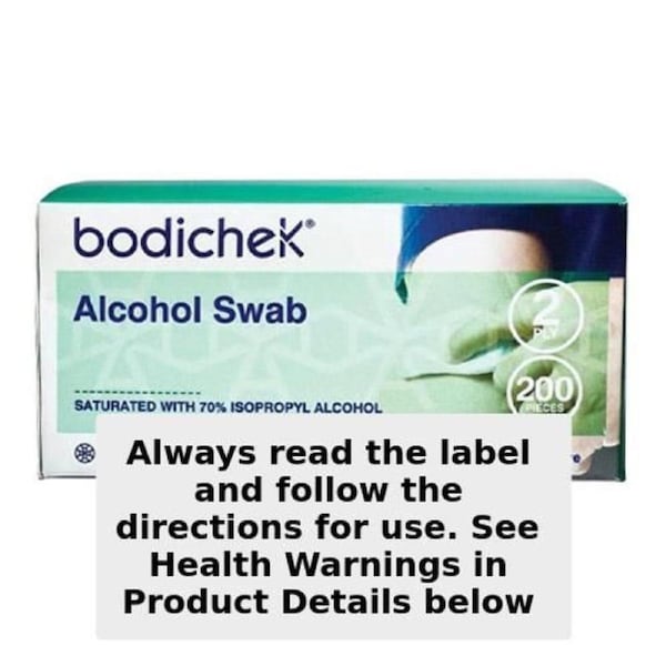 Bodichek Individual Alcohol Swabs 200 Pack