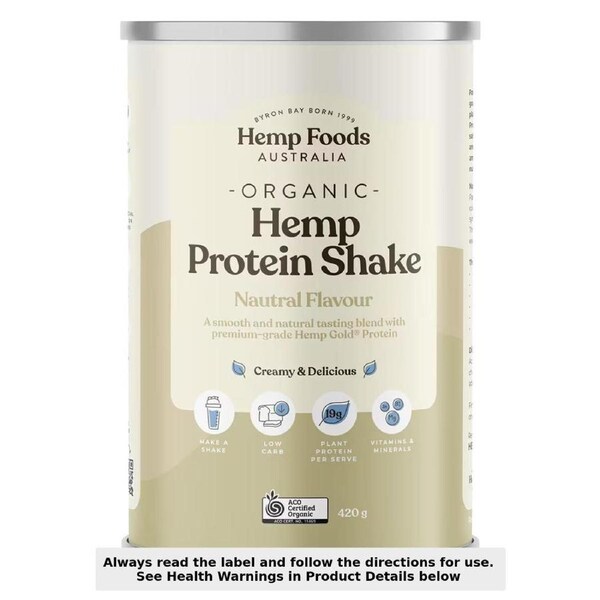 Hemp Foods Australia Organic Hemp Protein Powder Natural 420g