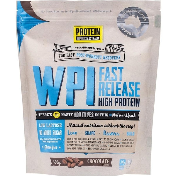 Protein Supplies Australia Whey Protein Isolate Chocolate 500g