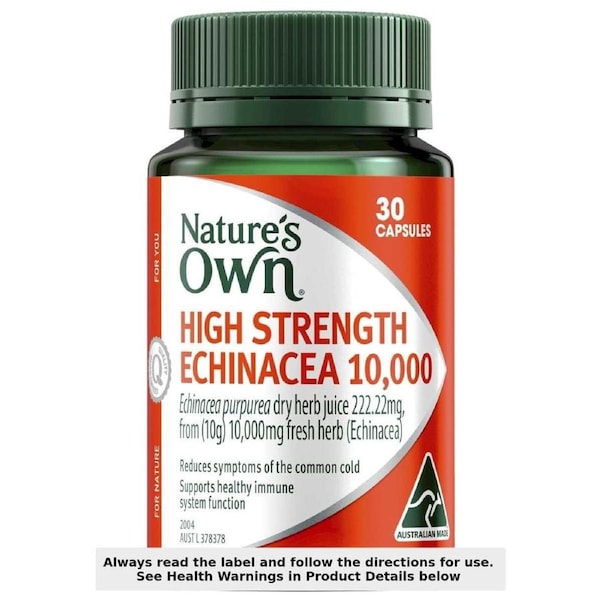 Nature's Own High Strength Echinacea 10000mg 30 Capsules