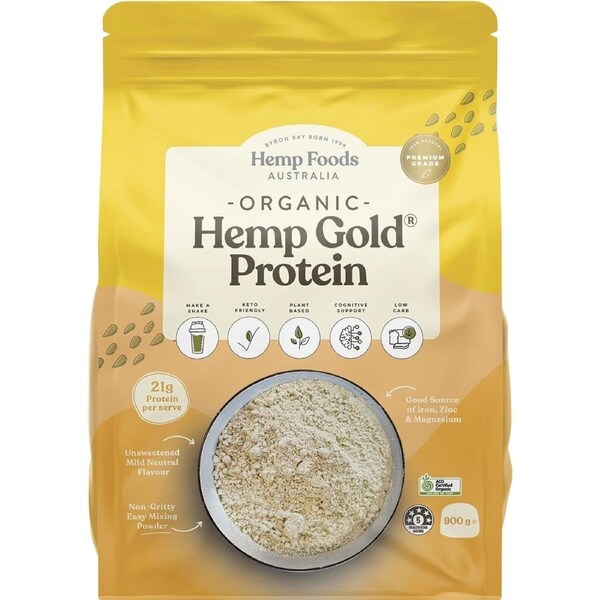 Hemp Foods Australia Organic Hemp Gold Protein Powder 900g