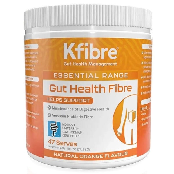 Kfibre Essential Gut Health Fibre Orange Flavour Tub 80g
