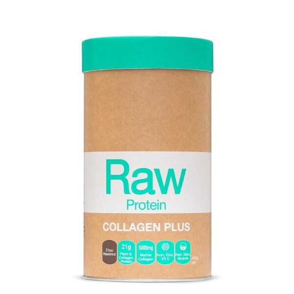 Amazonia Raw Protein Collagen Plus Choc Hazelnut 450g
