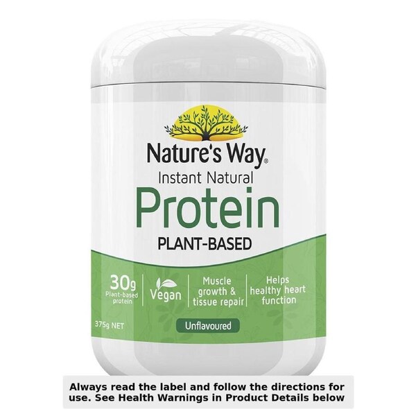 Nature's Way Instant Natural Plant Based Protein Natural 375g
