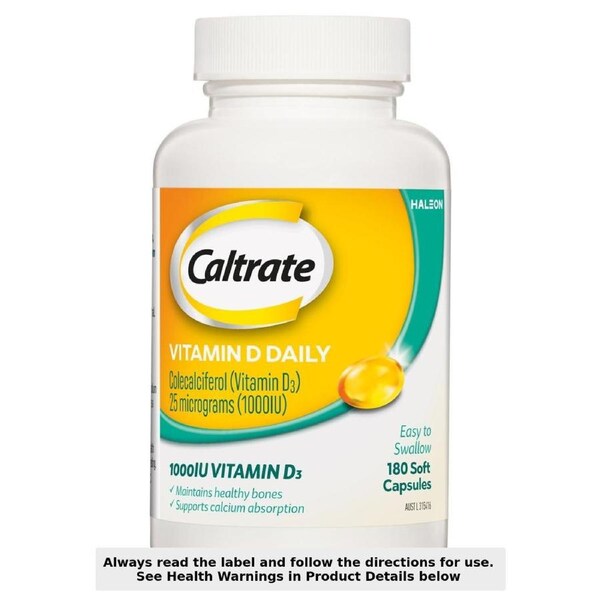 Caltrate Vitamin D 1000iu 180 Capsules