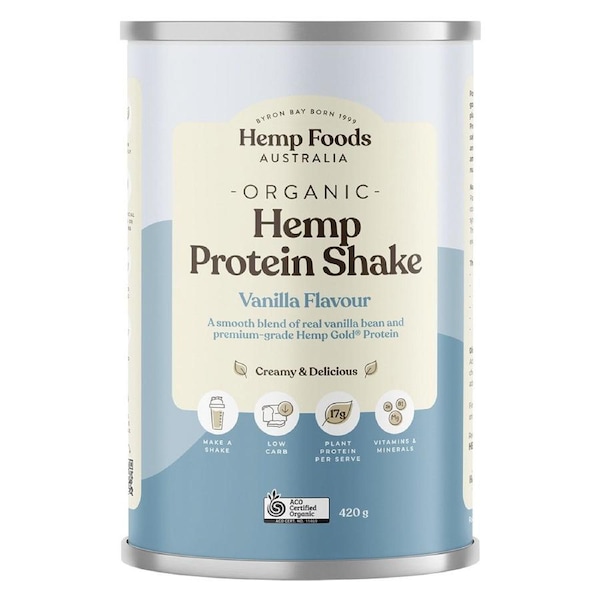 Hemp Foods Australia Organic Hemp Protein Vanilla 420g