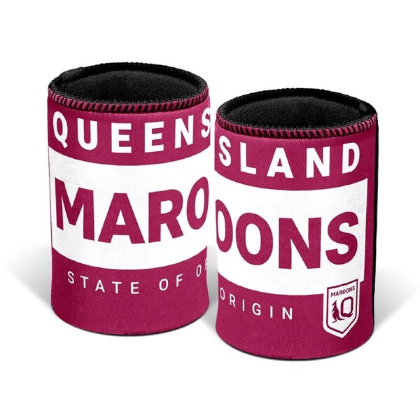 2026 State of Origin QLD Queensland Maroons Logo Can Stubby Cooler
