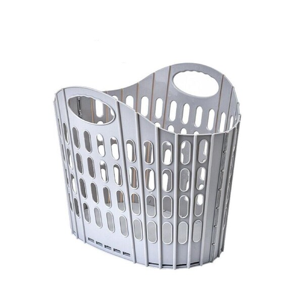 Plastic Laundry Basket 50L Collapsible Washing Clothes Storage Folding Organizer