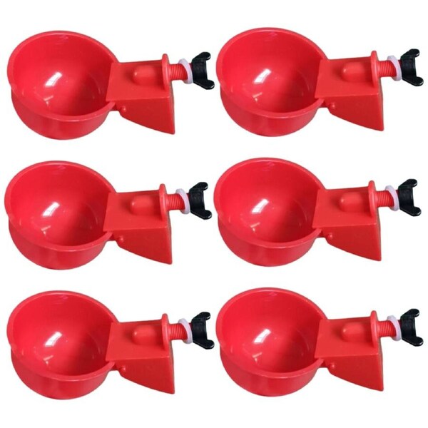 6x Automatic Poultry Drinking Bowl Feeder Drinker Tool Chicken Water Cup Waterer