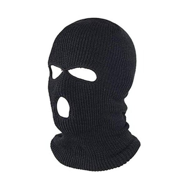 Black Winter Tactical Hat Balaclava Hood Beanie Warm 3 Hole Full Face Ski Mask