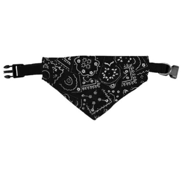 Clothes Scarf Neckerchief Tie Pet Size Small Dog Bandana Collar Over Tie Black