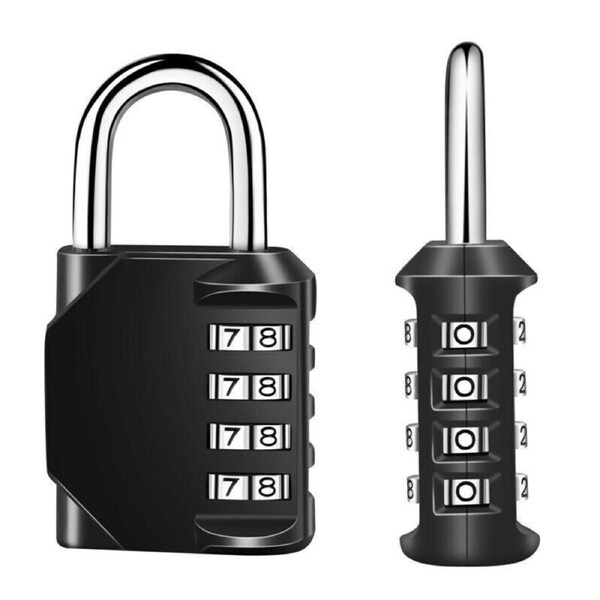 Outdoor Waterproof Padlock Gate Locker Hasp Combination Lock 4 Digit