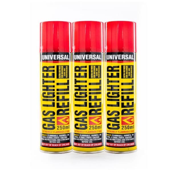 3pcs Lighter Butane Gas Refill 5 Nozzle Changeable Attachment