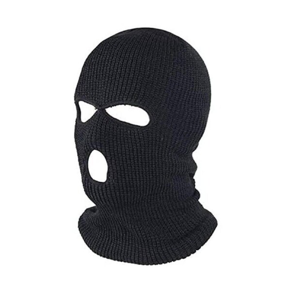 Warm Hat Hood Ski Mask Full Face Neck Winter 3 Holes Balaclava Windproof Black