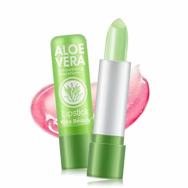 Natural Balm Moisturizing Long Lasting Lipstick Aloe Vera Lip Colour Changing