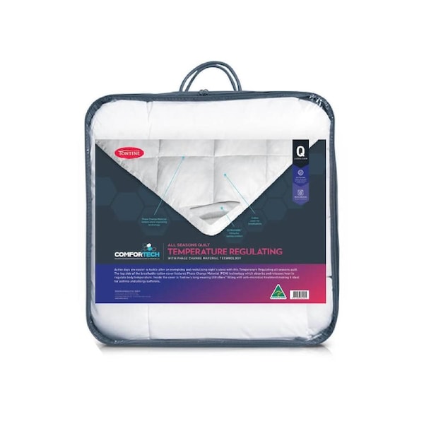 Tontine Comfortech All Seasons Quilt/Doona Temperature Regulating WHT Double