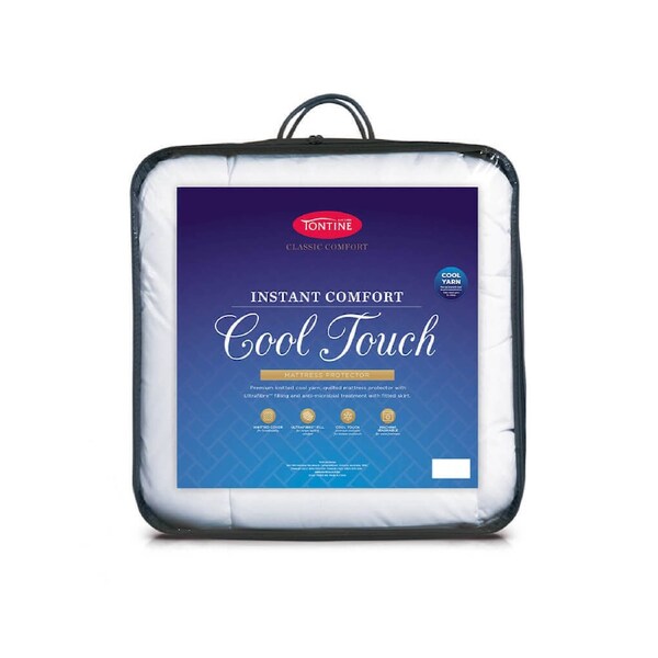 Tontine Classic Comfort Cool Touch Mattress Protector Bedding White King