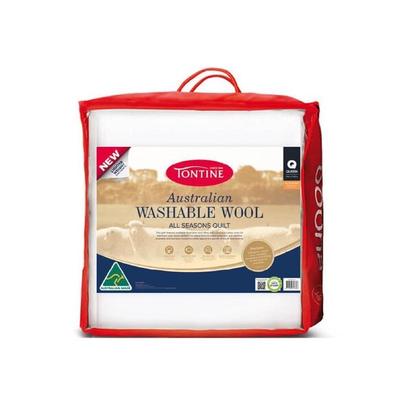 Tontine Lightweight Australian Washable Wool Quilt All Seasons Doona Double